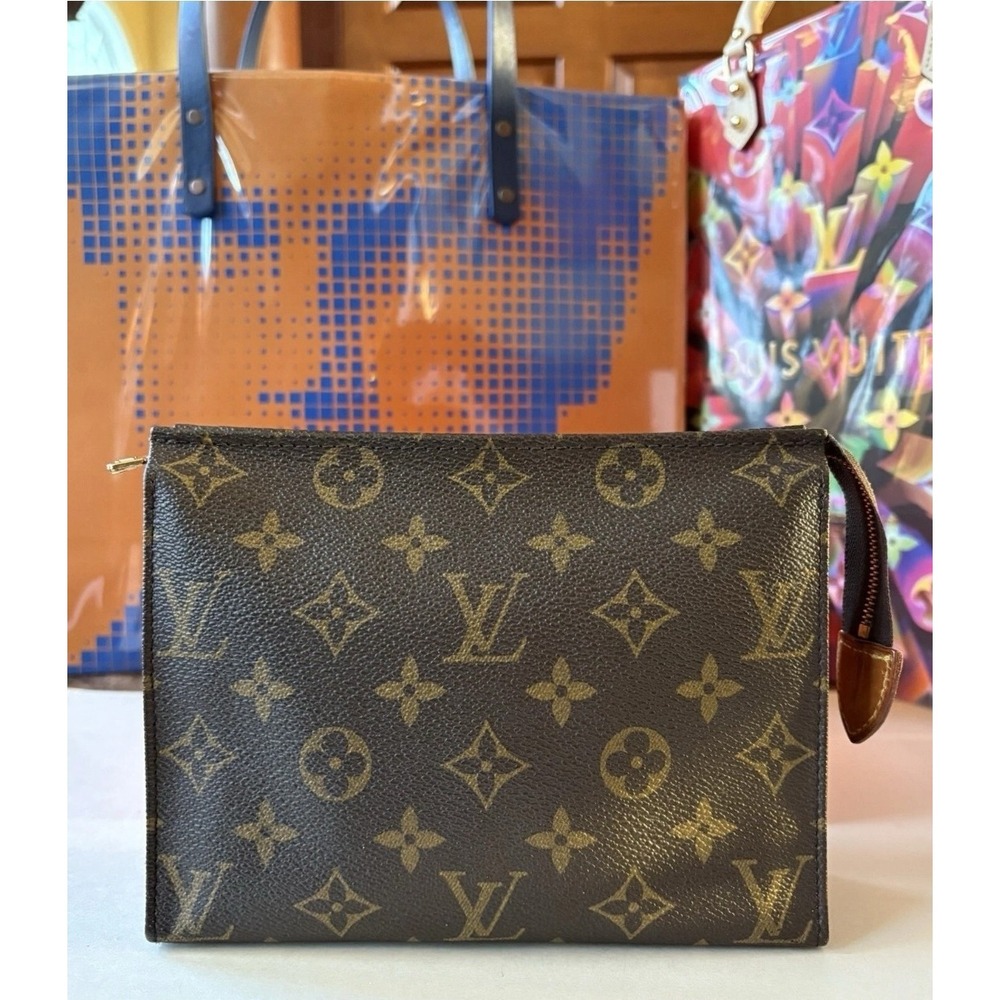 Louis Vuitton Monogram Toiletry 19 Cosmetic Pouch Bag Bundle